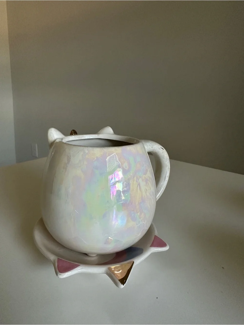 10 Strawberry Street Whimsical Cupboard Iridescent Unicorn Mug & Saucer Set